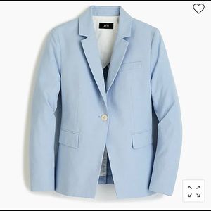J. Crew Slim single-button light blue blazer in Italian cotton